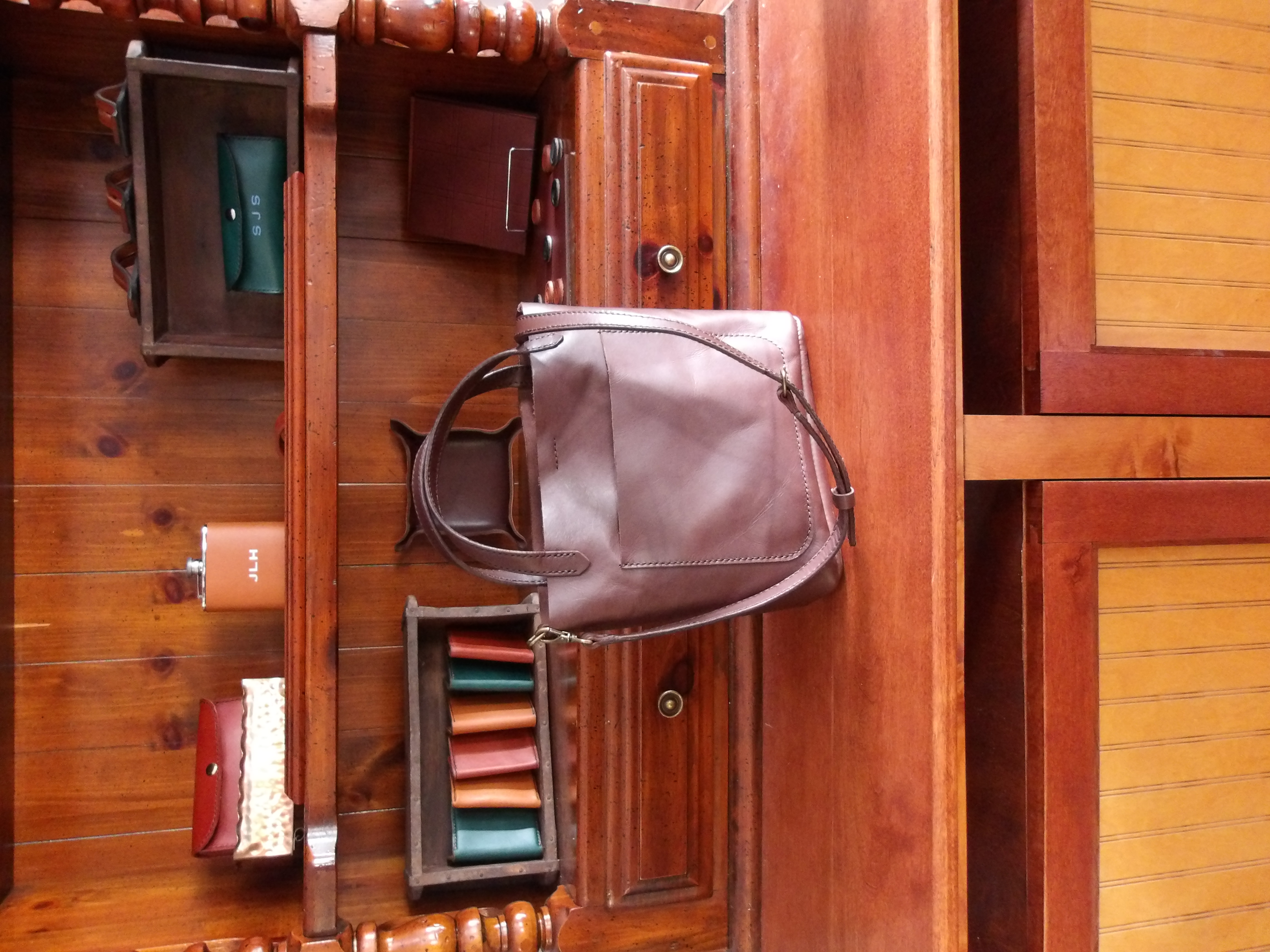 Leather Midi Tote